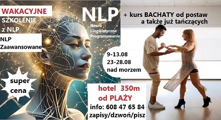 NLP zaawans i bachata WAKACJE daty lato 2026 terminy NLP psychologia psychoterapia